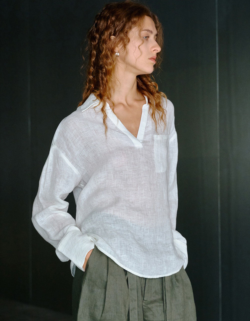 Women’s Lightweight Linen V Neck Summer Top