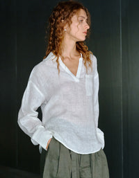 Women’s Lightweight Linen V Neck Summer Top