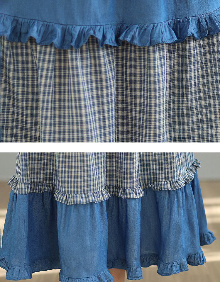 summer patchwork skirt women comfortable loose style