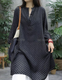 Casual Button-Down Polka Dot Dress for Everyday Wear
