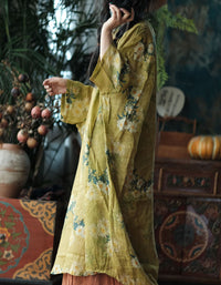 Loose Bohemian Linen Tunic Dress Floral Summer Wear