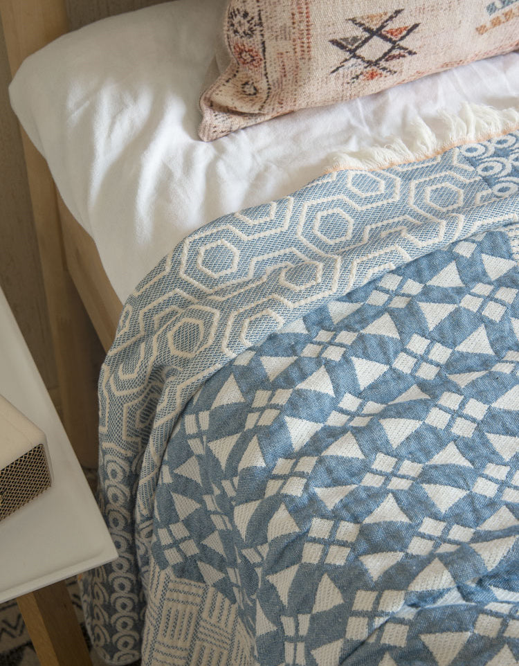Spring Summer Vintage Bedroom French Bed Cover Blanket