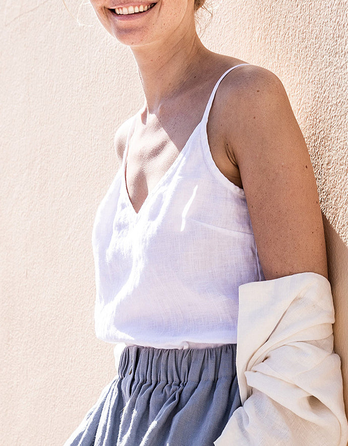 Summer U-neck / V-neck Linen Camisoles