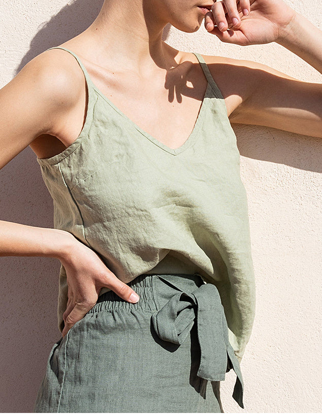 Summer U-neck / V-neck Linen Camisoles