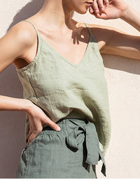 Summer U-neck / V-neck Linen Camisoles