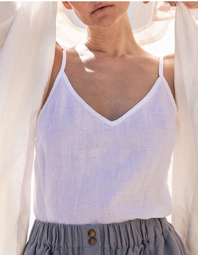 Summer U-neck / V-neck Linen Camisoles
