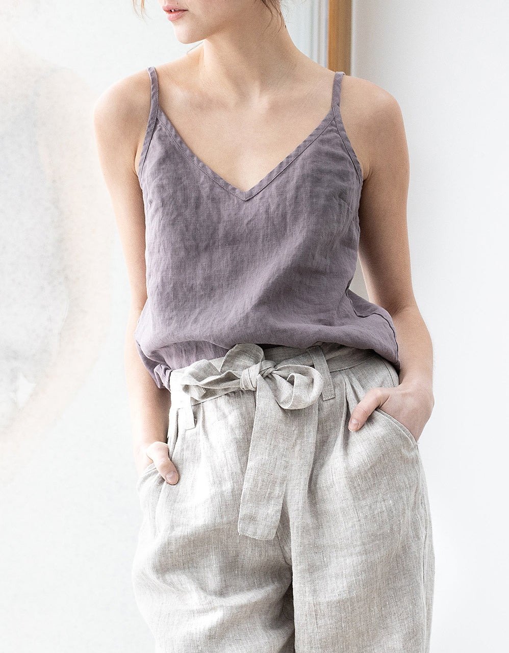 Summer U-neck / V-neck Linen Camisoles