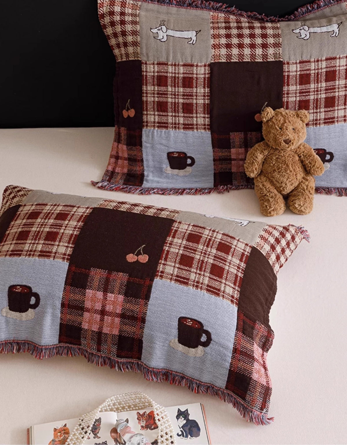 Sweat-absorbent Vintage Pure Cotton Pillowcase (2 PCS)