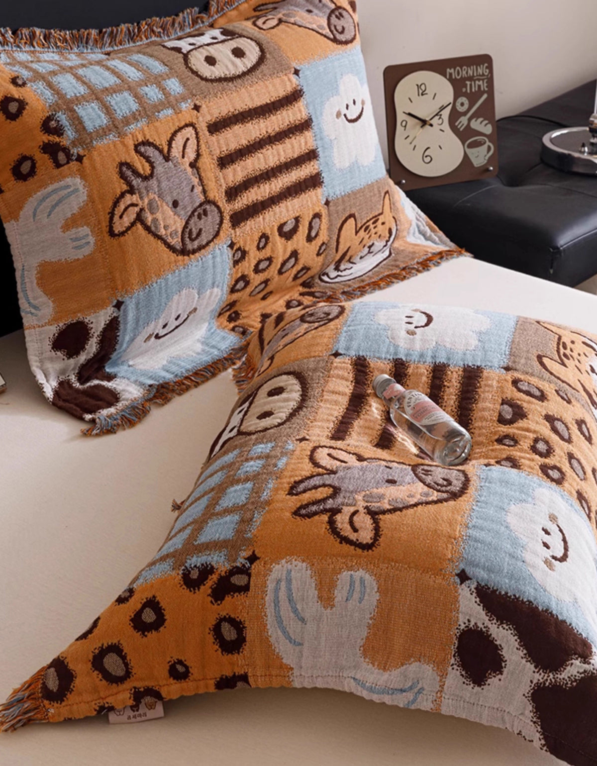 Sweat-absorbent Vintage Pure Cotton Pillowcase (2 PCS)