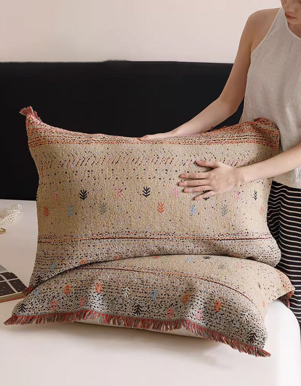 Sweat-absorbent Vintage Pure Cotton Pillowcase (2 PCS)