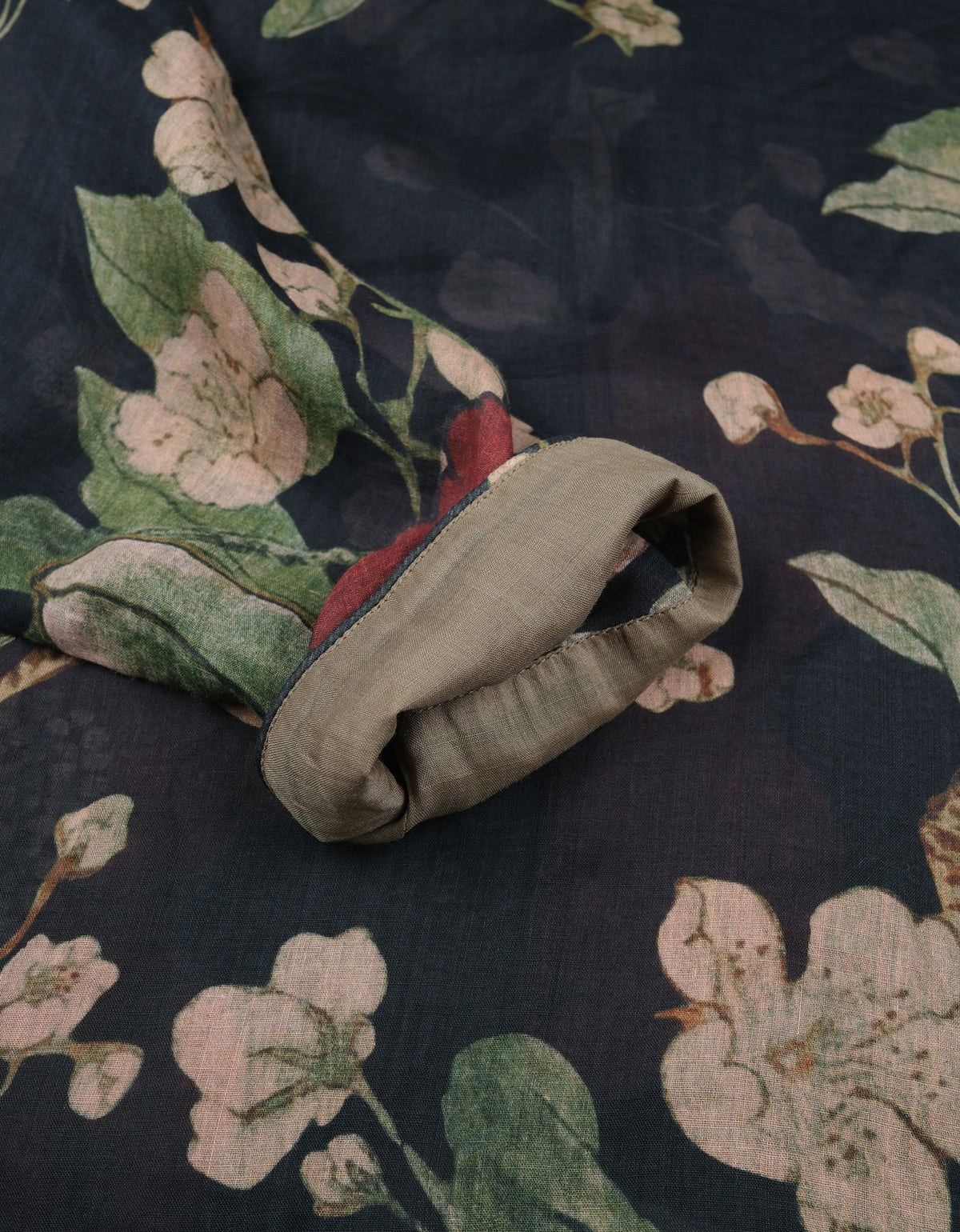 Summer Vintage Floral Linen Long Sleeve Shirt
