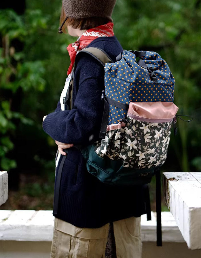 vintage floral canvas travel backpack large capacity casual women bag