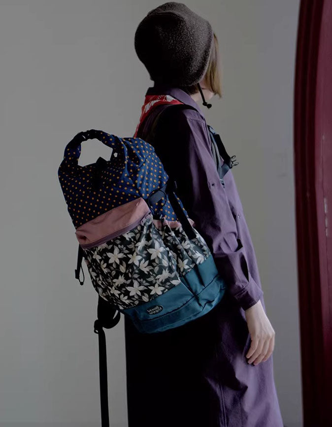 vintage style floral backpack casual everyday travel bag
