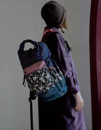 vintage style floral backpack casual everyday travel bag