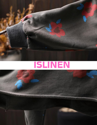 Close-up floral casual sweatshirt for women autumn style