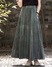 Vintage Casual Summer Look Ramie Linen Skirt