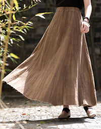 Vintage Casual Summer Look Ramie Linen Skirt