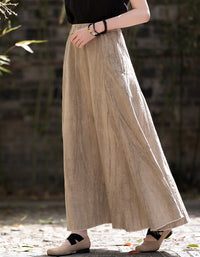 Vintage Casual Summer Look Ramie Linen Skirt