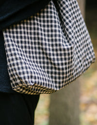 Vintage Classic Plaid Cotton Linen Bag