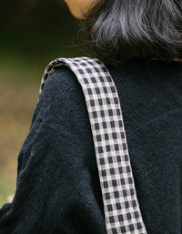Vintage Classic Plaid Cotton Linen Bag