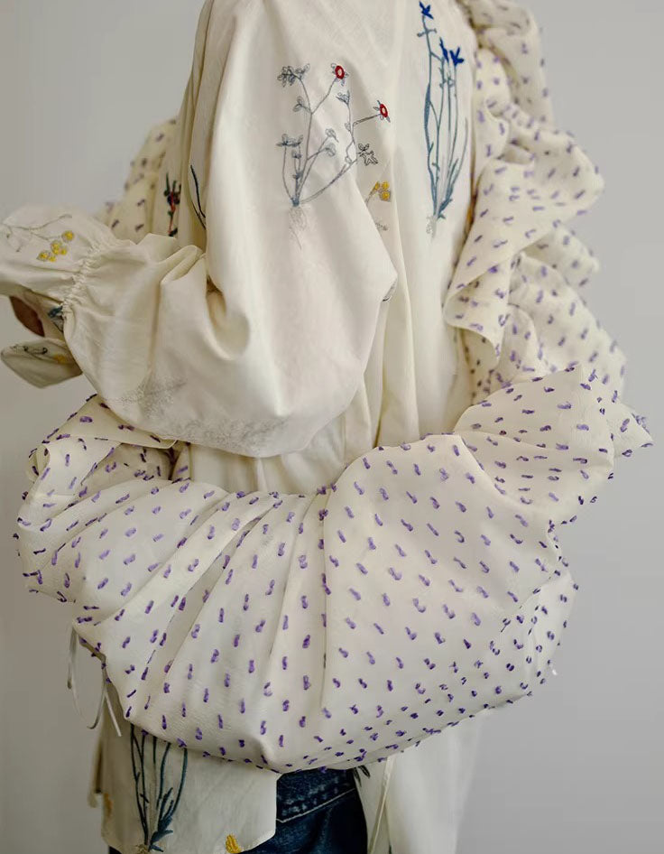 Mini Ruffle Hobo Bag with Scrunchie Strap