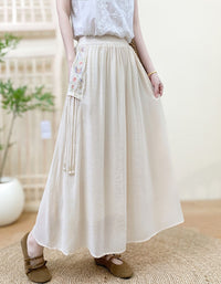 Women’s lavender maxi skirt with high waist and flowing bohemian silhouette