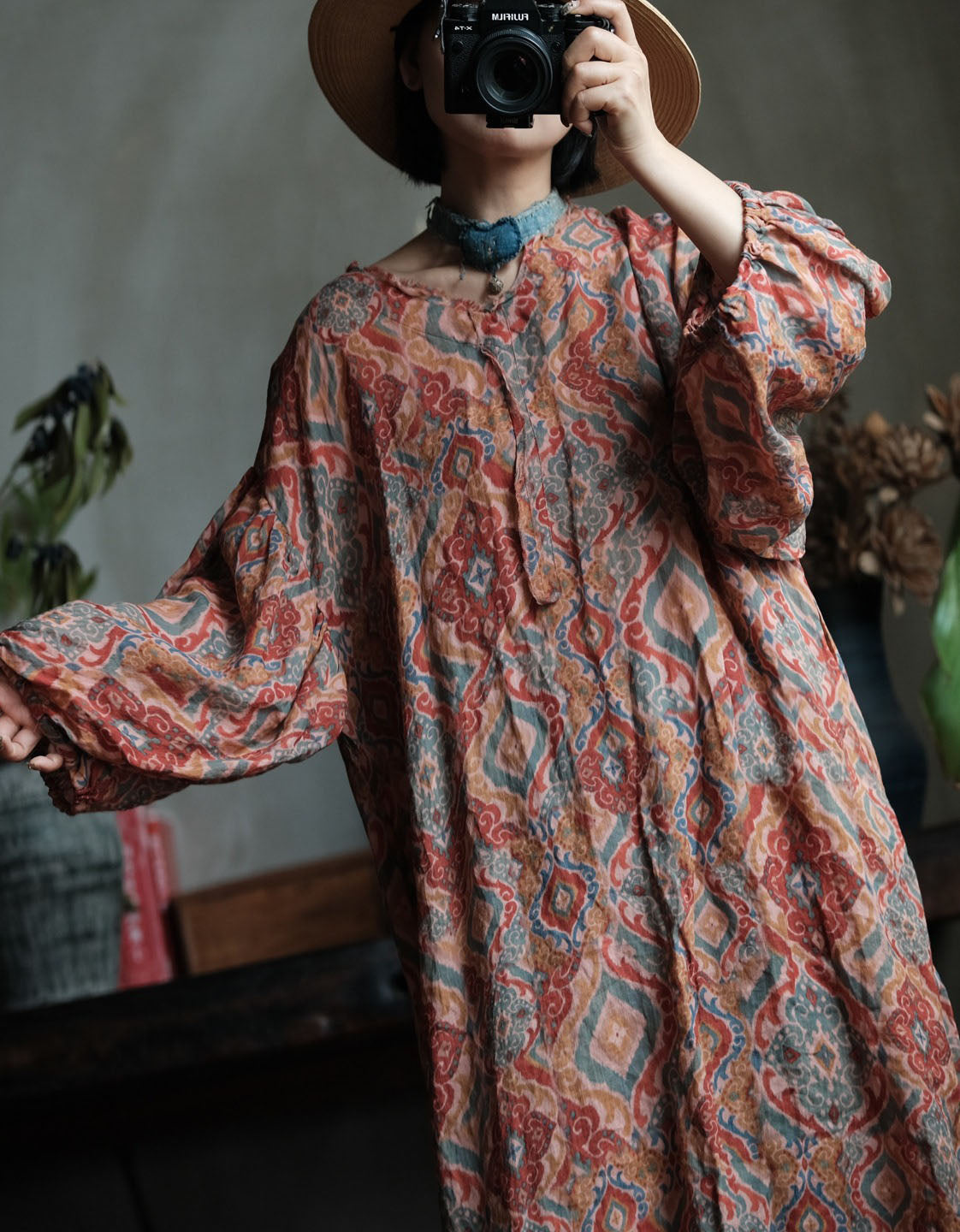 Women's Boho Tribal Print Relaxed Everyday Dress