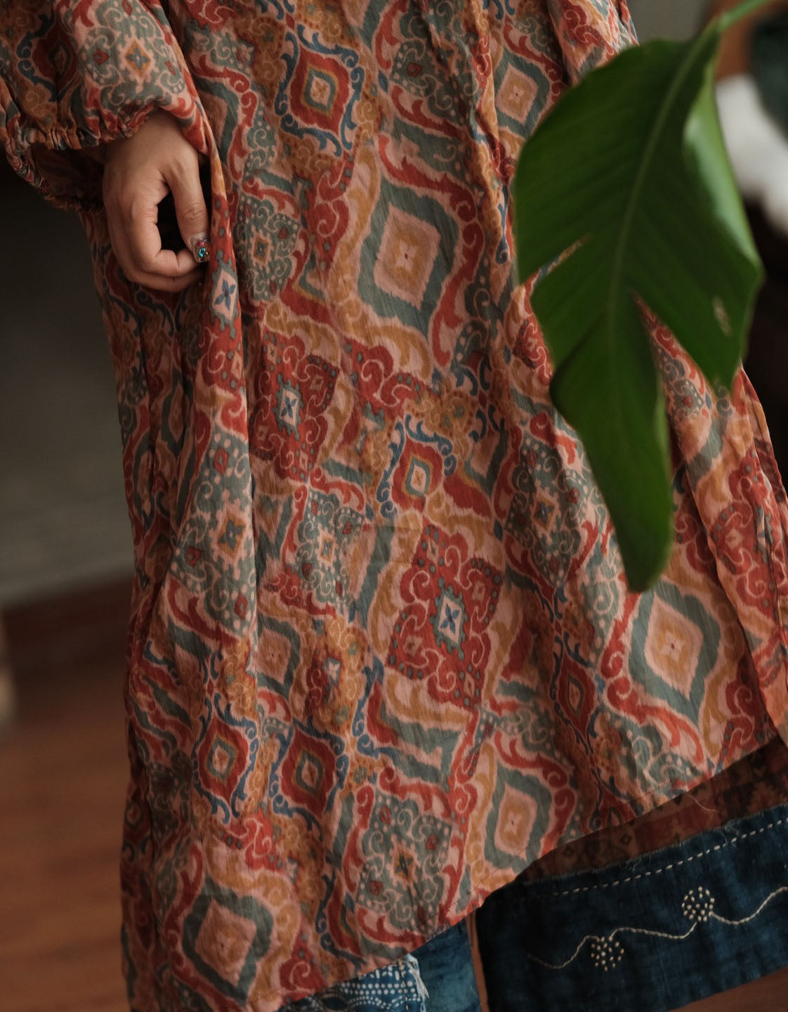 Women's Boho Chic Oversized Printed Maxi Dress
