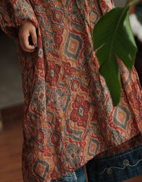 Women's Boho Chic Oversized Printed Maxi Dress