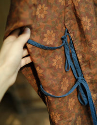 Vintage Ethnic Style Floral Print Linen Top