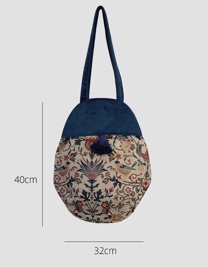 Women’s Floral Canvas Tote Bag for Shopping