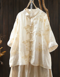 Soft Cotton Women’s Top with Floral Embroidered Detail