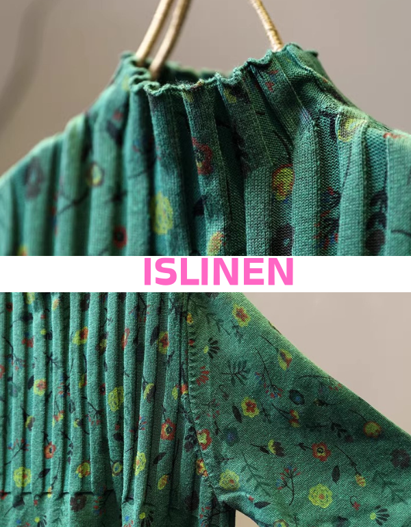 Casual women’s floral dress soft fabric detail