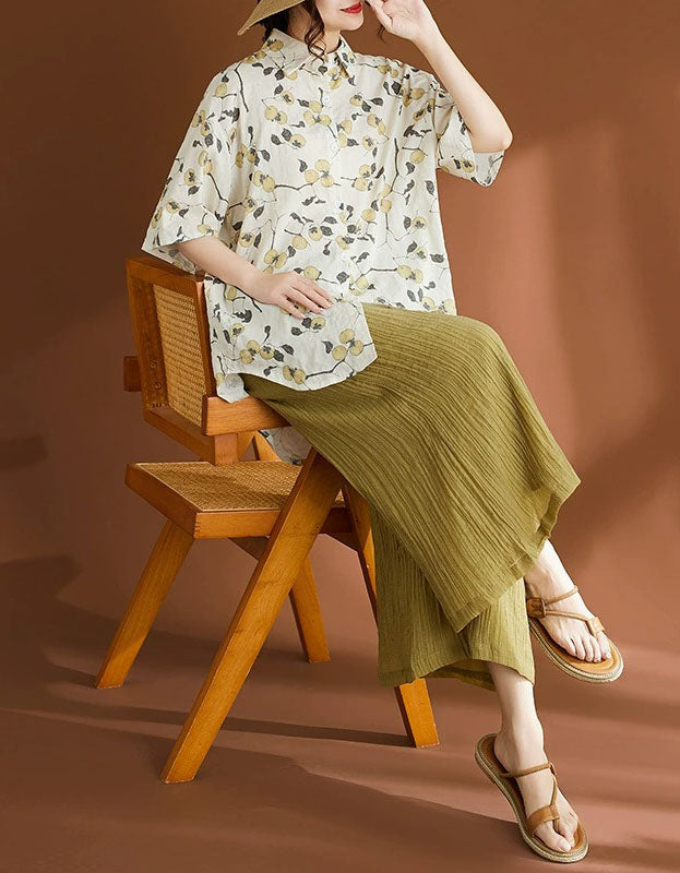 women casual linen shirt relaxed fit everyday wear