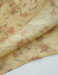 Vintage Floral Printed Linen Tops