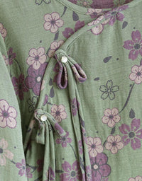 Vintage Floral Soft Cotton Long Sleeve Loungewear - Islinen