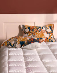 Vintage Flower Cotton Reversible Pillow Cover ( 2 PCS)