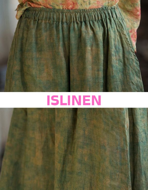 women’s loose fit bohemian wide leg pants close-up