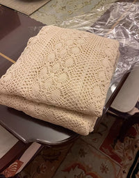 Rideau imprimé floral rustique de style campagnard avec pompon