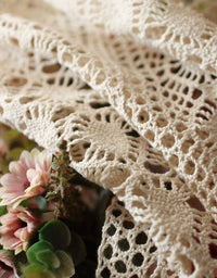 Rideau imprimé floral rustique de style campagnard avec pompon