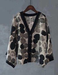Vintage Ink Print Hanfu Kimono Shirt