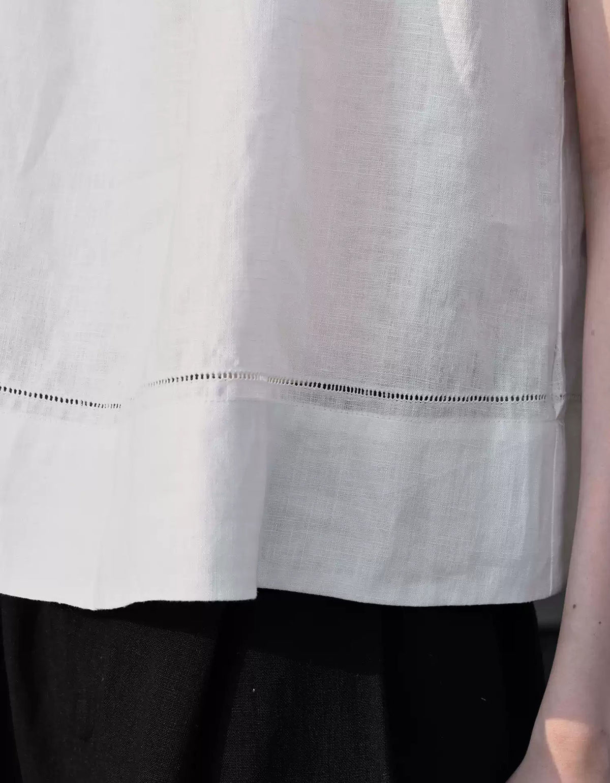 Breathable Sleeveless Cotton Linen Tunic Top