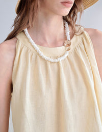 Elegant Loose Linen Summer Blouse for Women