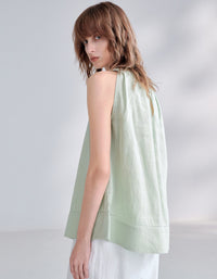 Minimalist Cotton Linen Sleeveless Summer Top