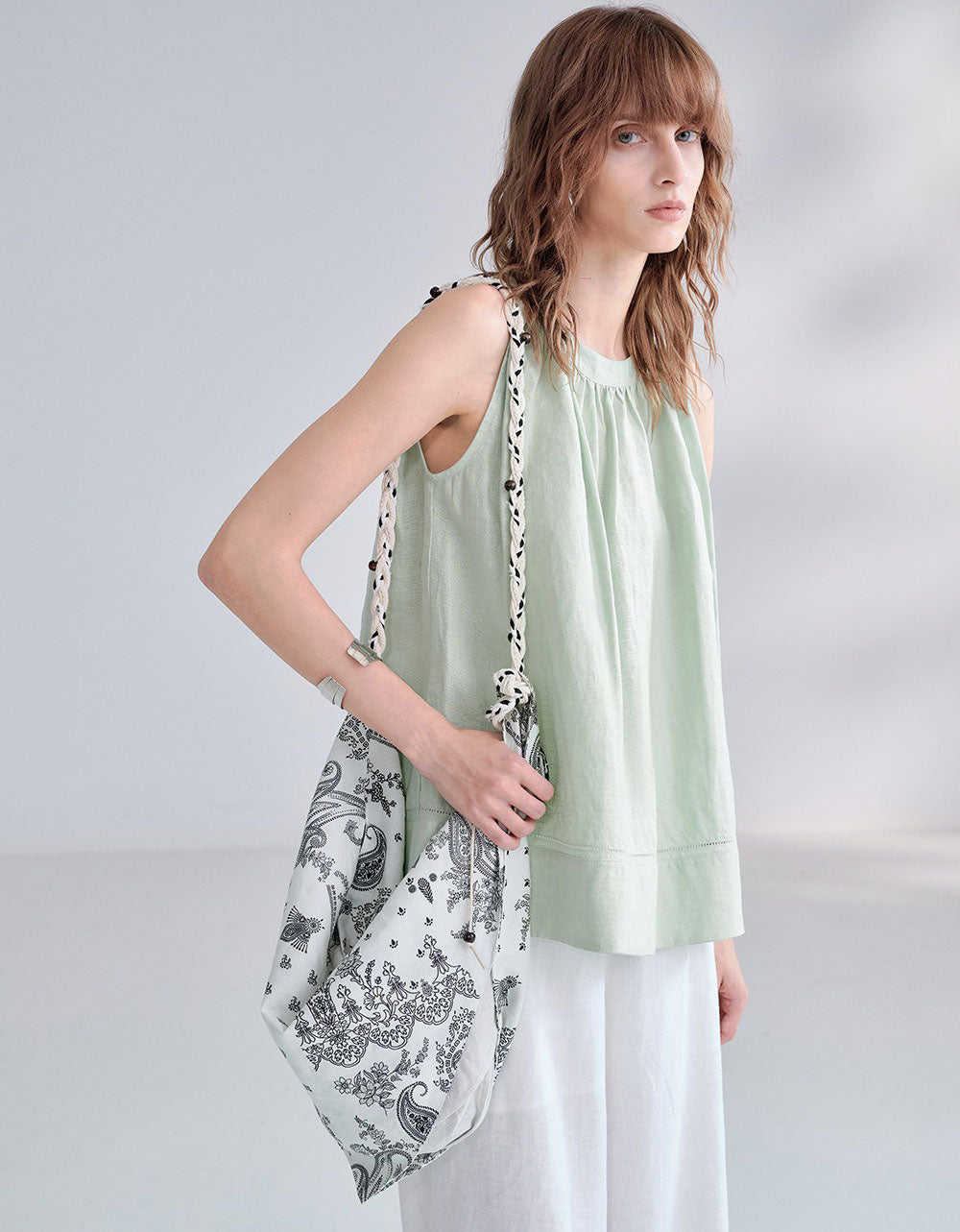 Women’s Sleeveless Cotton Linen Summer Tank Top