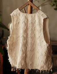 Vintage Loose Casual Fringe Vest for Women - Islinen