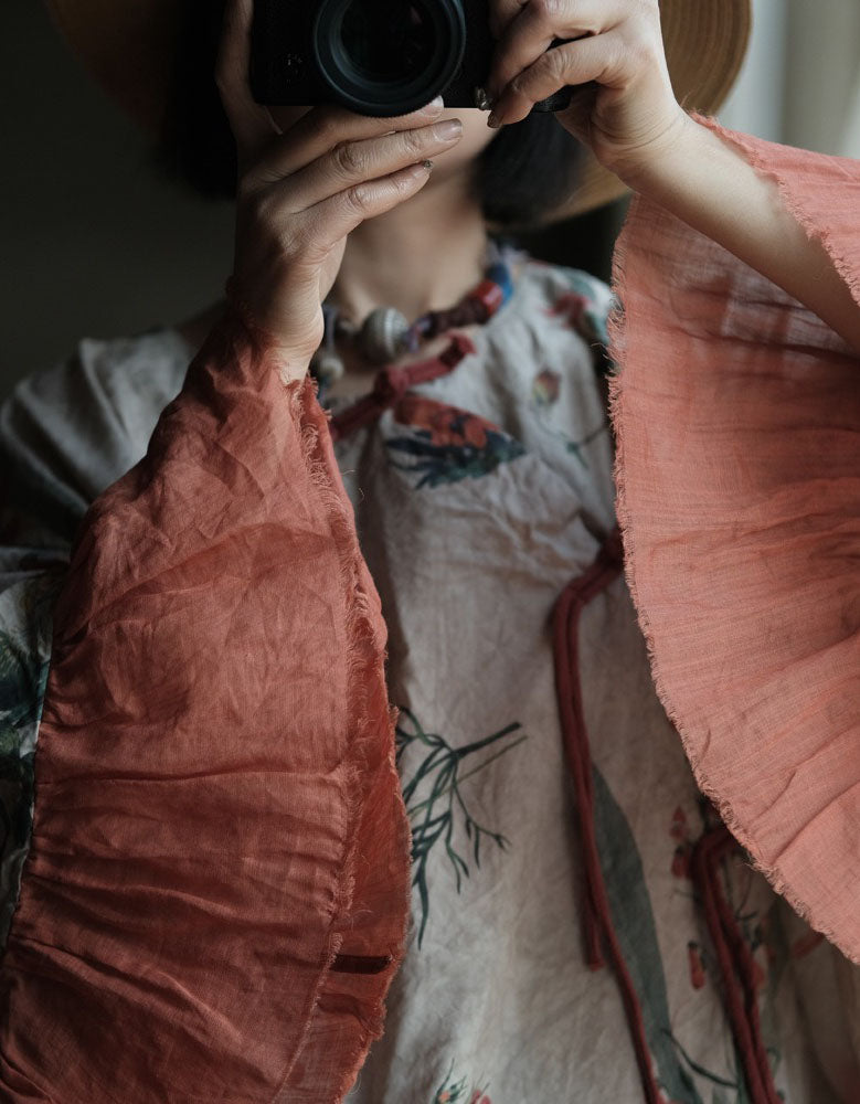 Linen Dress for Women Featuring Beautiful Floral Embroidery