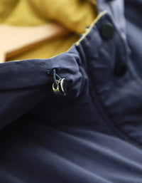 Vintage Loose Reversible Hooded Casual Parka - Islinen