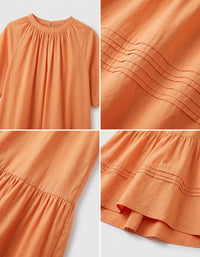 Oversized Orange Maxi Dress for Casual Vacation Outfits