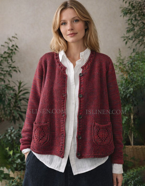 Women knitted cardigan casual oversized button front sweater